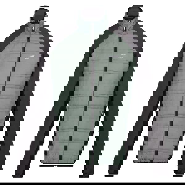 Regatta Mens Clumber IV Full Zip Hybrid Jacket - Agave Green/Ash - 