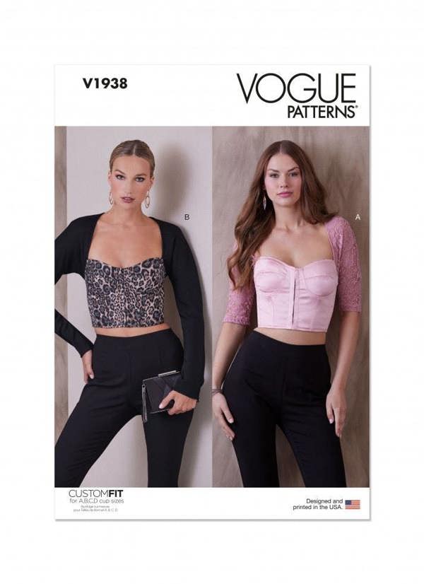 Vogue Sewing Pattern 1938, Tops, Corsets for Women, B5 (8-10-12-14-16) - Intermediate