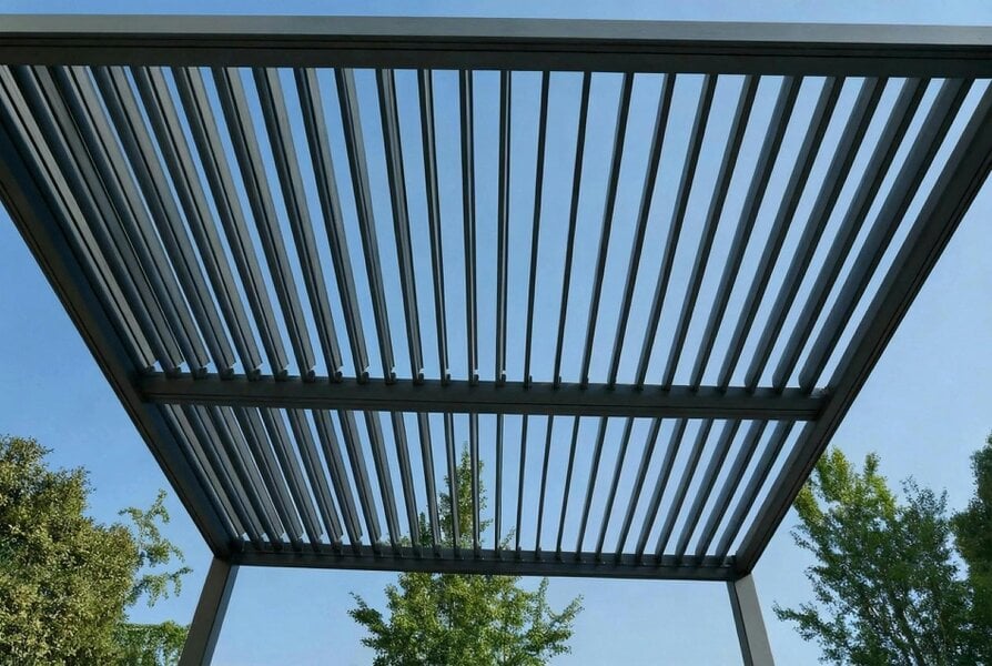 3m x 3m Aluminium Pergola with Manual Louvre Roofing