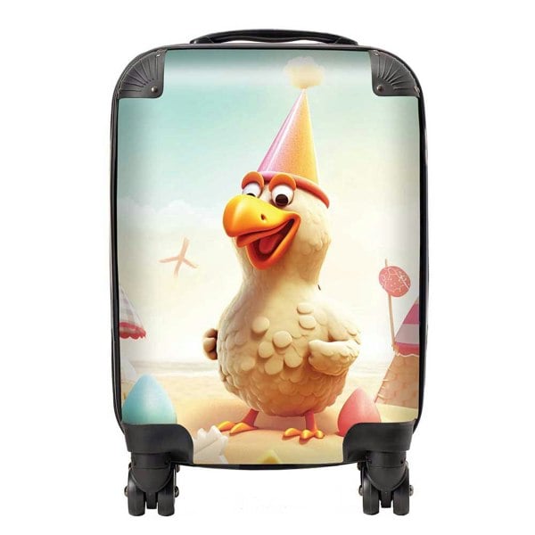 Warren Reed Funky Chicken On A Beach Holiday Suitcase