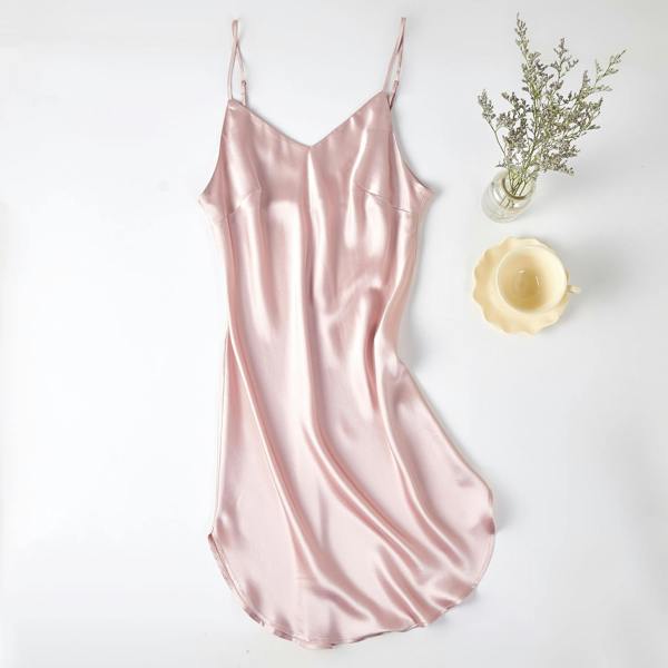 Silk Slip Dress River Nymph - Baby Pink