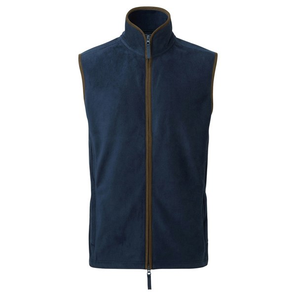 Premier Mens Artisan Fleece Gilet - Navy/Brown