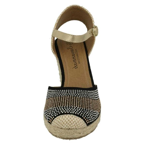 Savannah Ladies Savannah Bead Detail Wedge Sandals