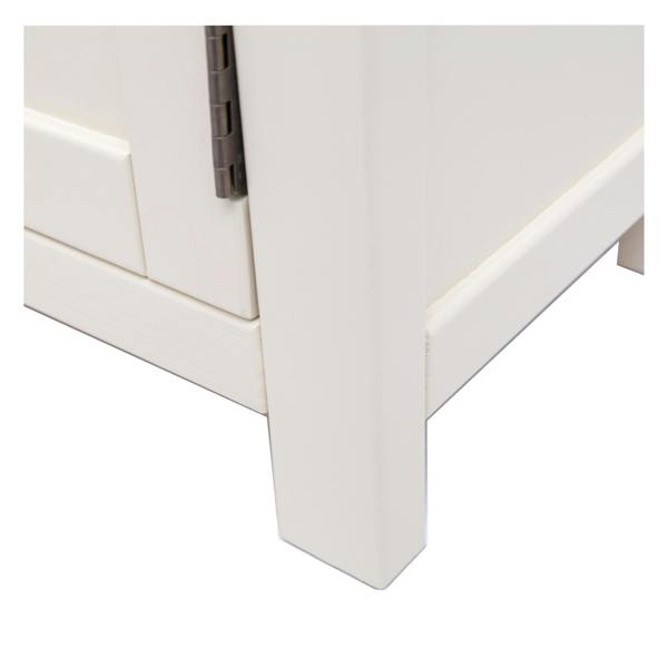 Cabinet Bits Maggiori Off White 2 Door TV Cabinet Chrome Knob