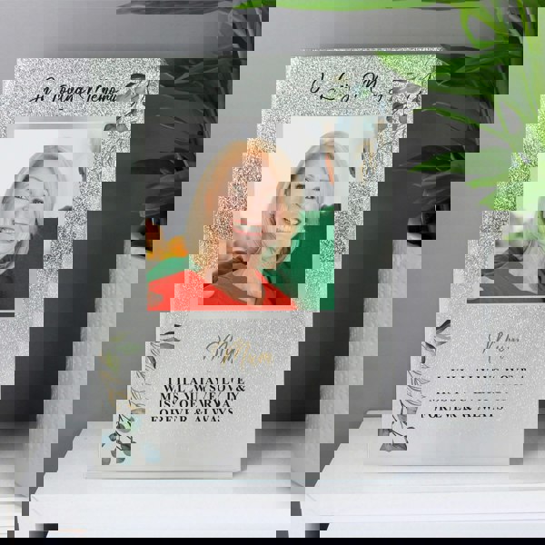 Personalised Memento Company Personalised In Loving Memory 4x4 Glitter Frame