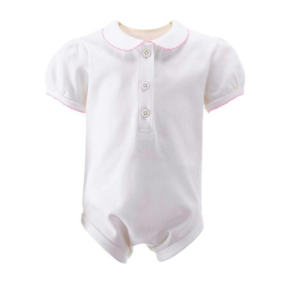 Rachel Riley Pink Picot Trim Bodysuit