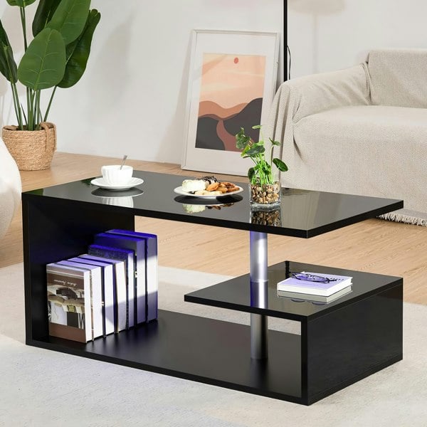 Comfy Living Burnham High Gloss Coffee Table with LED's