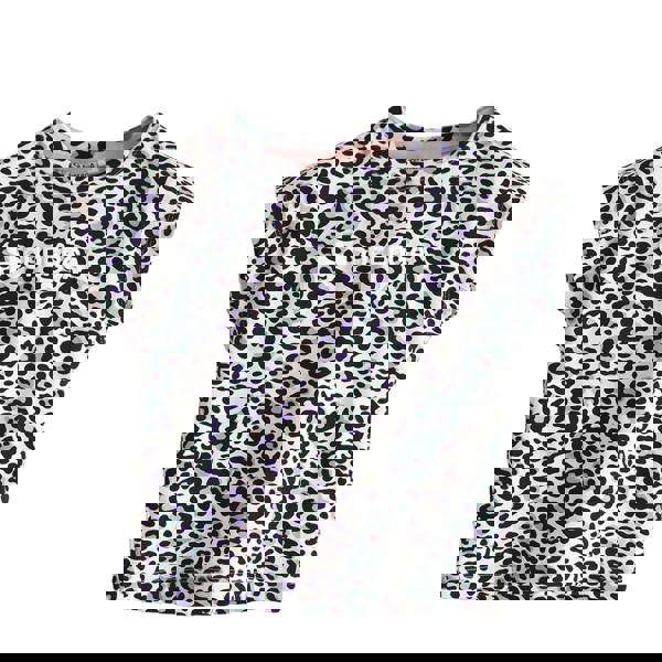 Superga Childrens/Kids Leopard Print Cropped T-Shirt - Lilac/Black - 