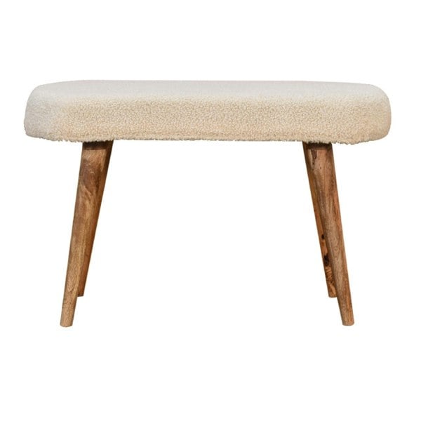 Artisan Furniture Cream Boucle Nordic Bench