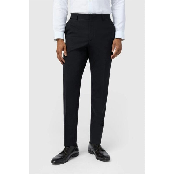 Ted Baker Slim Fit Performance Black Panama Trousers