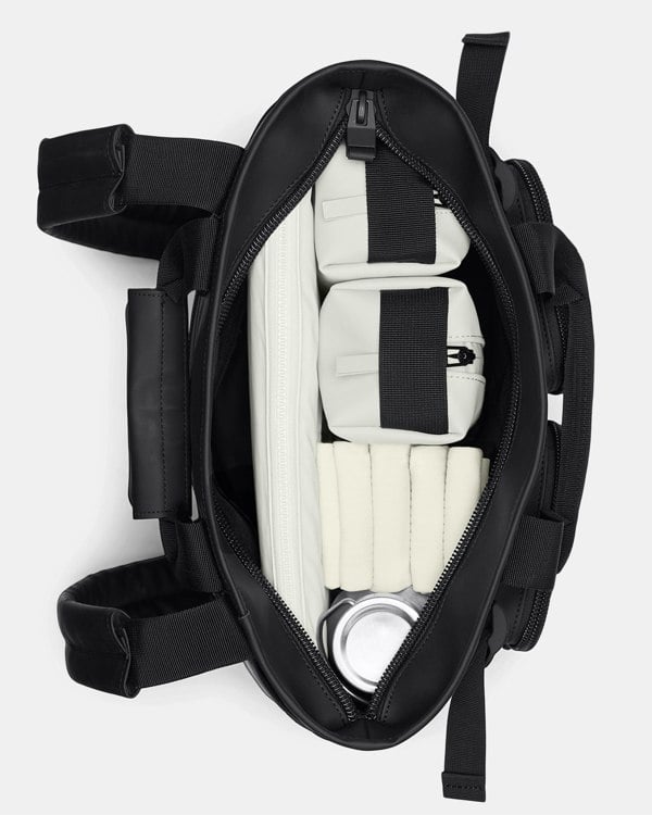 Rains Texel Tote Backpack - 01 Black - CHO - Designer Unisex Bags