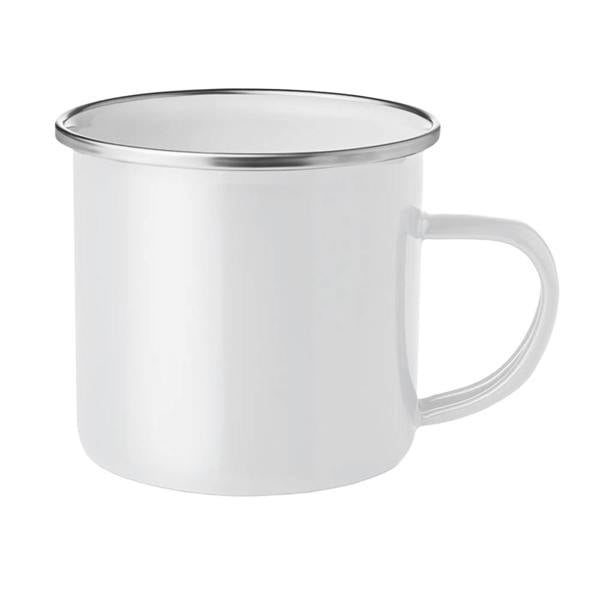MidOcean Plateado Enamelled Metal 350ml Mug - White - 