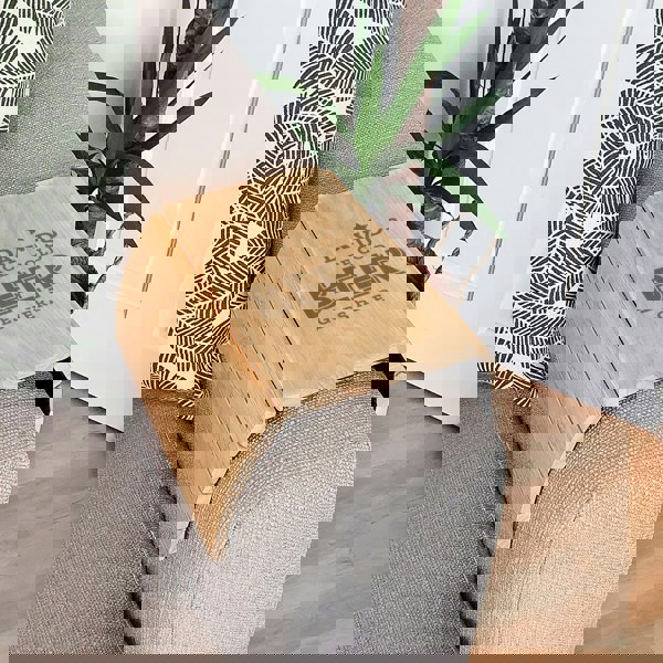 Personalised Memento Company Personalised Beer Goes Here Wooden Sofa Tray