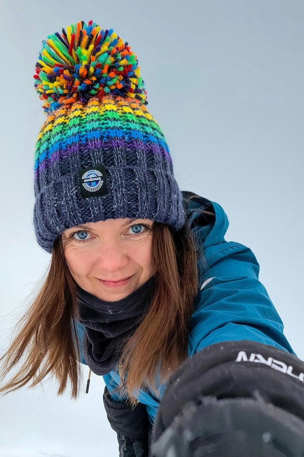 SuperBobble Swimzi Beanie Hat - Rainbow Pride Midnight Blue