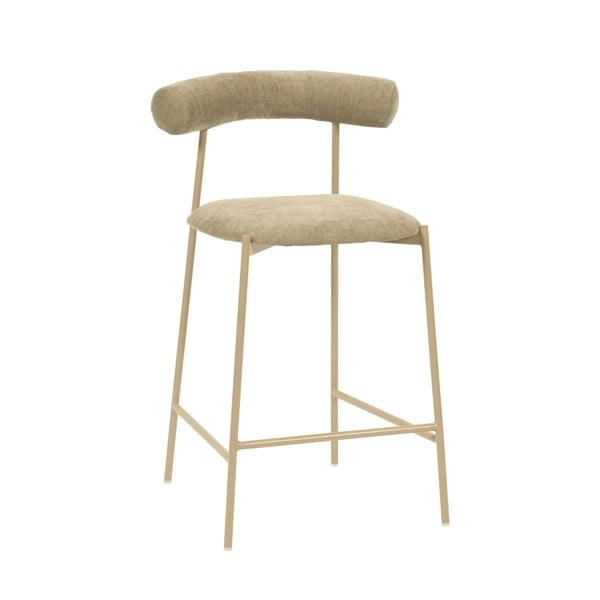 Furniture Edit Liliana Taupe Velvet Counter Bar Stool