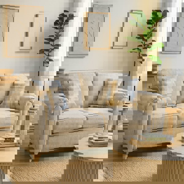 Furnishings For Less Edgar Chesterfield Fabric 2 Seater Sofa