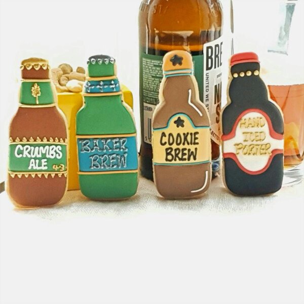 The Cookie Collaboration Personalised Beer Cookie Gift Set - Hand-Iced Letterbox Treats