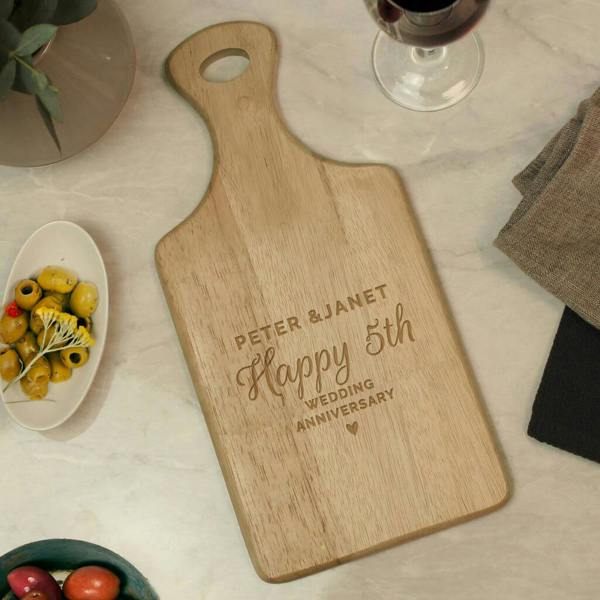 Personalised Wedding Wooden Paddle Board - lifestyle shot