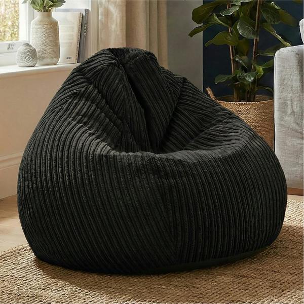 rucomfy Jumbo Cord Slouchbag - Indoor Classic Bean Bag for Adults