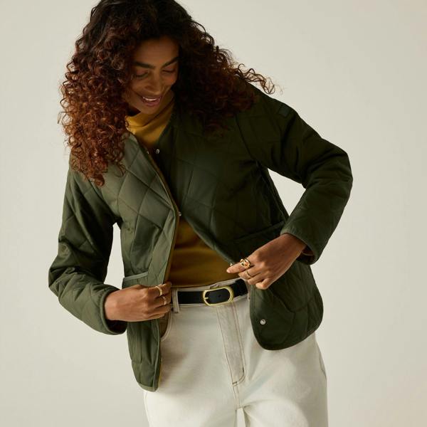 Regatta Womens/Ladies Maia Quilted Padded Jacket - Dark Khaki/Wood Brown - 