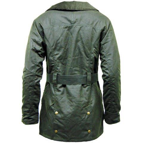 Womens waxed jacket in Olive