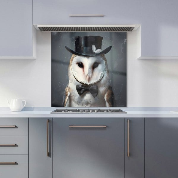 Warren Reed - Designer Owl In A Top Hat Kitchen Splashback