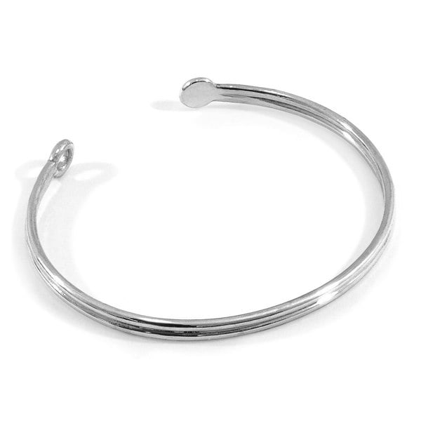 Anchor & Crew Bartlett Inline Midi Geometric Silver Bangle