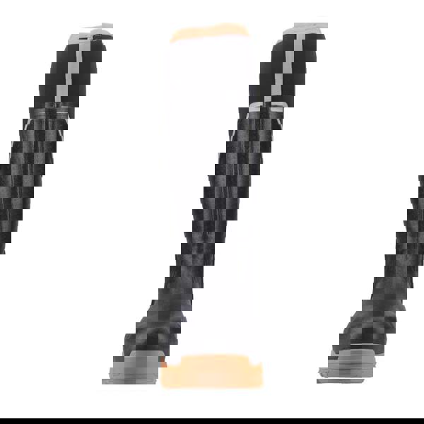 Muck Boots MUCK Boots GRIT S5 Mens Tall Safety Composite Toe/Midsole Wellie, image of a tall black safety rubber work boot with orange sole and slip-resistant tread