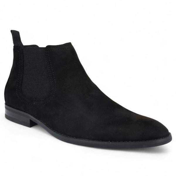 Dolcetto Men's Suede Chelsea Boots Real Leather Lined Slip-On