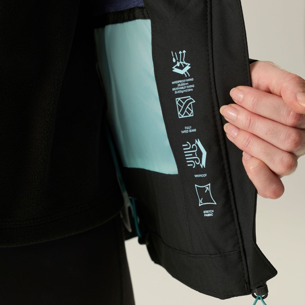 Dare 2B Womens Torrek III Logo Jacket - Black/Teal