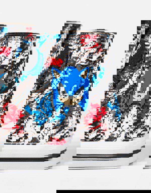 Sonic the Hedgehog Boys Multicoloured Grafitti Laced Trainers