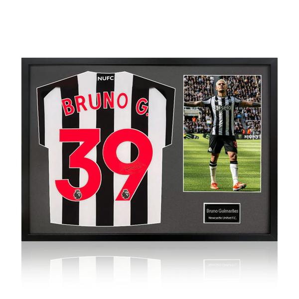 Bruno Guimarães Signed Newcastle United 23-24 Shirt Classic Frame.