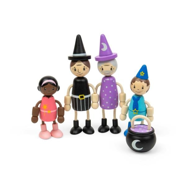 Bigjigs Toys Fairytale Dolls | Wooden People & Fantasy Characters for a Doll House