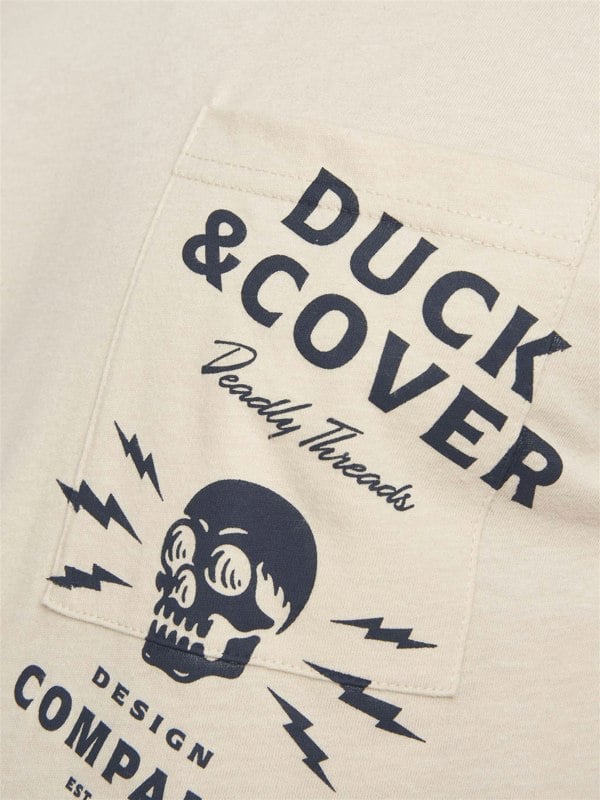 Duck and Cover Berger T-Shirt - Off White