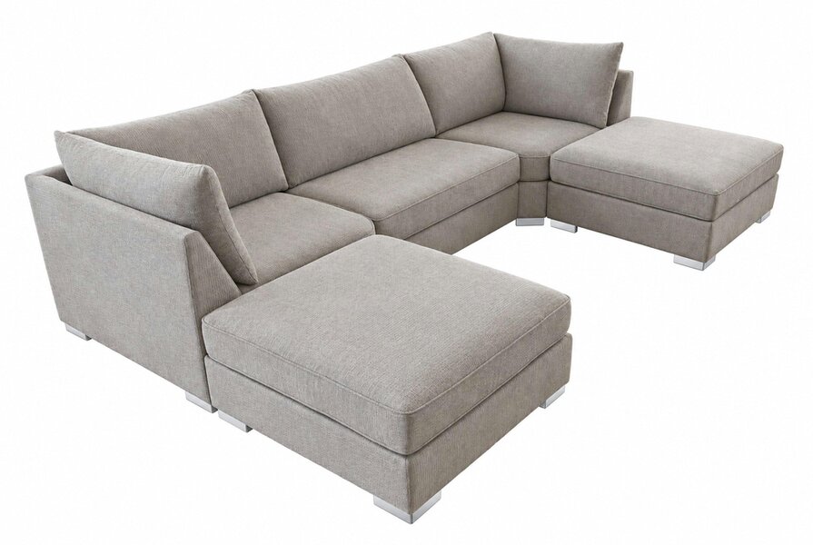 Outdoor Living The Wentworth U-Shaped Modular Corner Sofa with Deep Seat