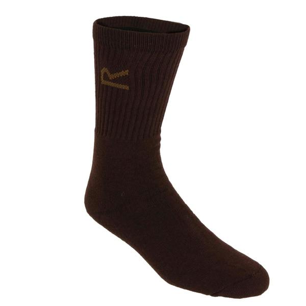 Regatta Great Outdoors Mens Cotton Rich Casual Socks (Pack Of 3) - Brown Marl - 