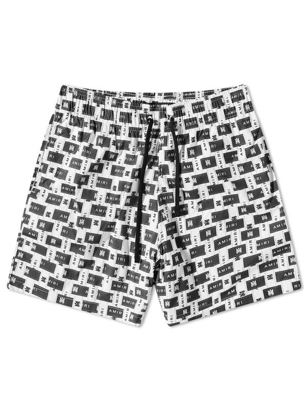 AMIRI Interweave Swim Shorts - Black White