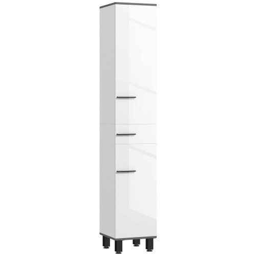 Wyld Haus Mael Extra Tall Slim Bathroom Storage Cabinet In White 190cm