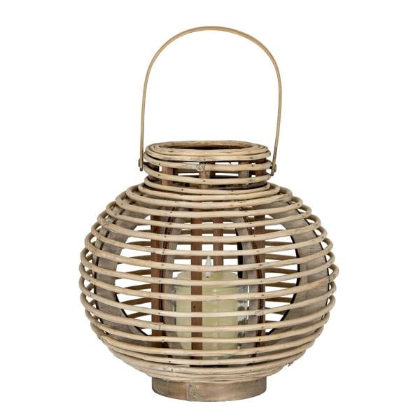 Hill Interiors Willow Round Lantern - Brown - 