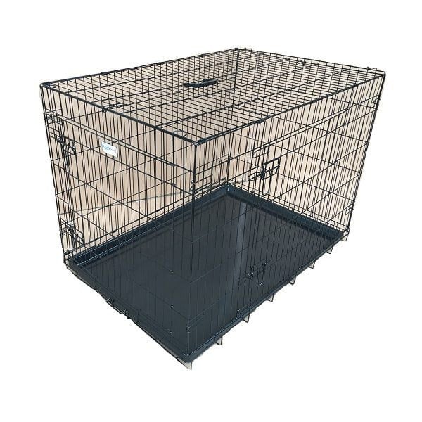 HugglePets Dog Cage with Plastic Tray