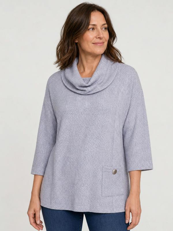 TIGI Cut And Sew Detail Cowl Neck Tunic
