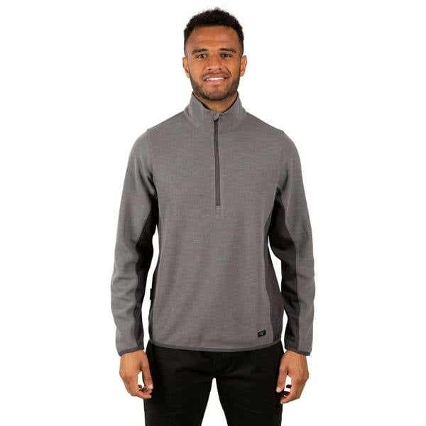 Trespass Mens Wotterham Mock Neck Long-Sleeved Top - Storm Grey - 