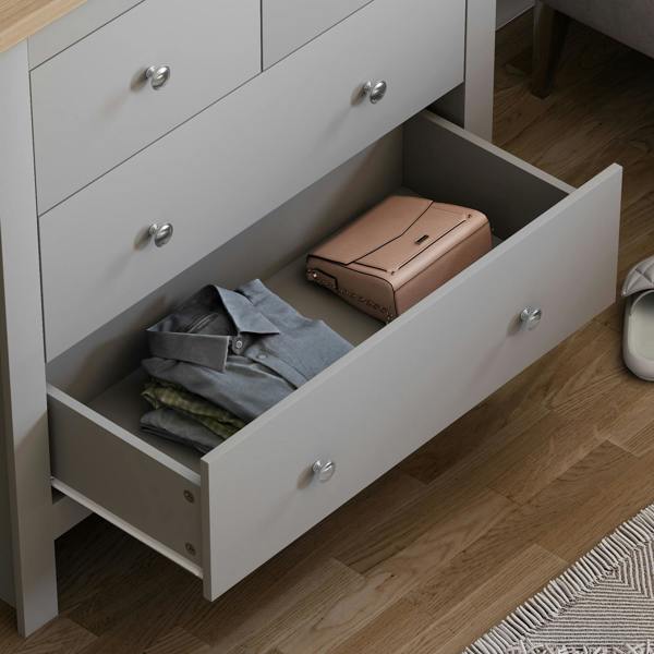 Vida Designs Arlington 2+2 Drawer Chest, Grey