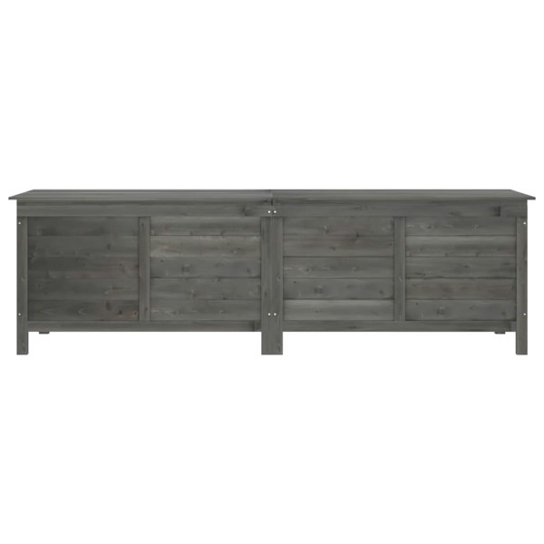 Berkfield Garden Storage Box Anthracite 198.5x50x56.5 cm Solid Wood Fir