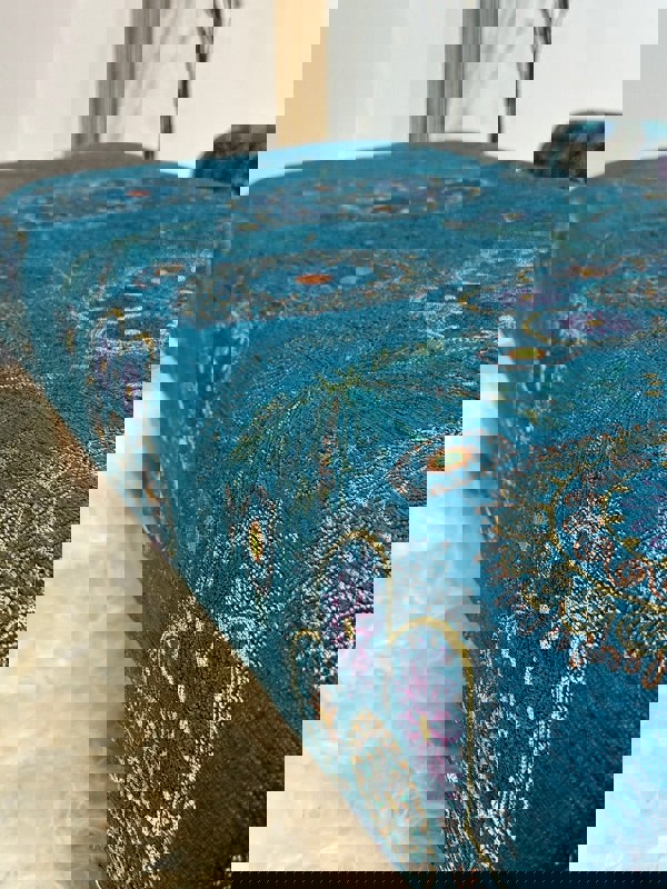 GREEN PATTERN Footstool 