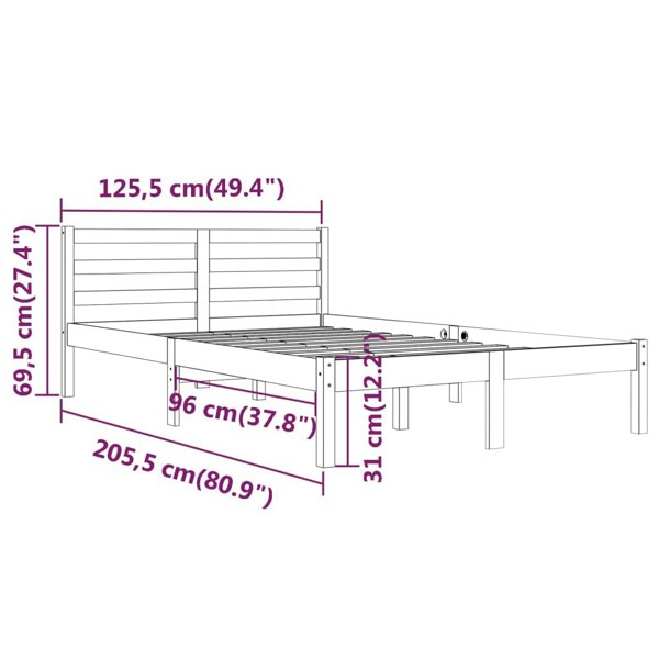 Berkfield Day Bed Solid Wood Pine 120x200 cm White