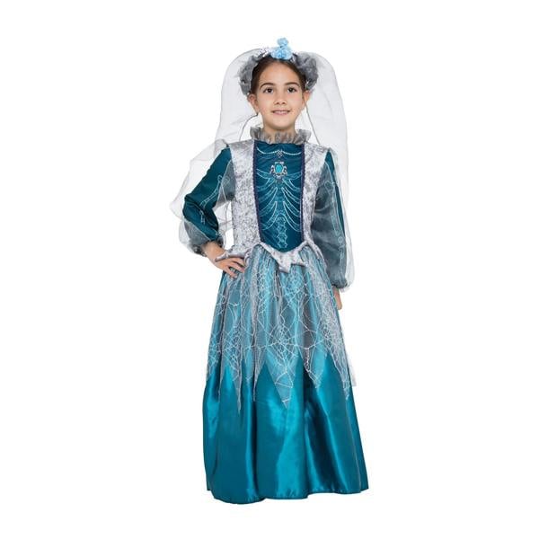 Bristol Novelty Childrens/Girls Skeleton Queen Costume - Blue - 