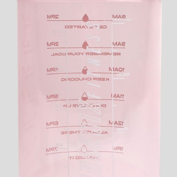 Phoenix Fitness 2L Motivational Water Bottle Pink