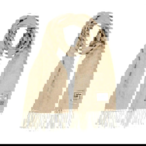 Heritage Traditions Pure Wool Herringbone Scarf with Fringe Detail