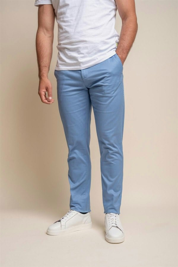 Dakota Azure Chino Front